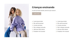 Crianças Ensinando - Modelo De Página De Destino