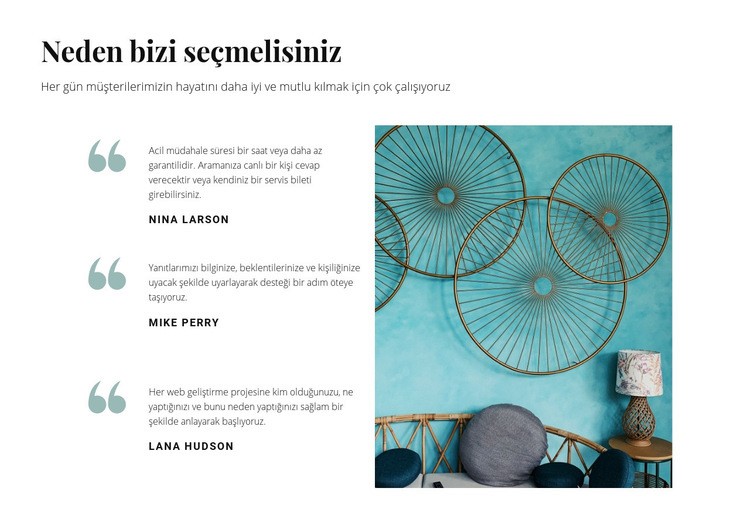 Hakkımızda görüşler Web Sitesi Mockup'ı