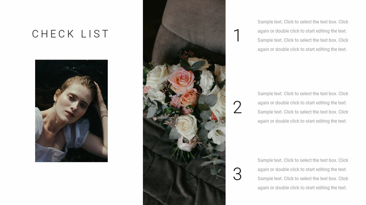 Checklist of fashionable solutions Website Mockup