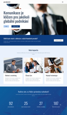 Klíč Ke Globálnímu Podnikání – Bezplatná Šablona Webových Stránek