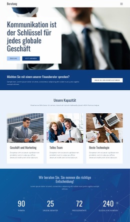 Schlüssel Zum Globalen Geschäft - Ultimative Landingpage