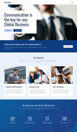Key To Global Business - HTML5 Template Inspiration