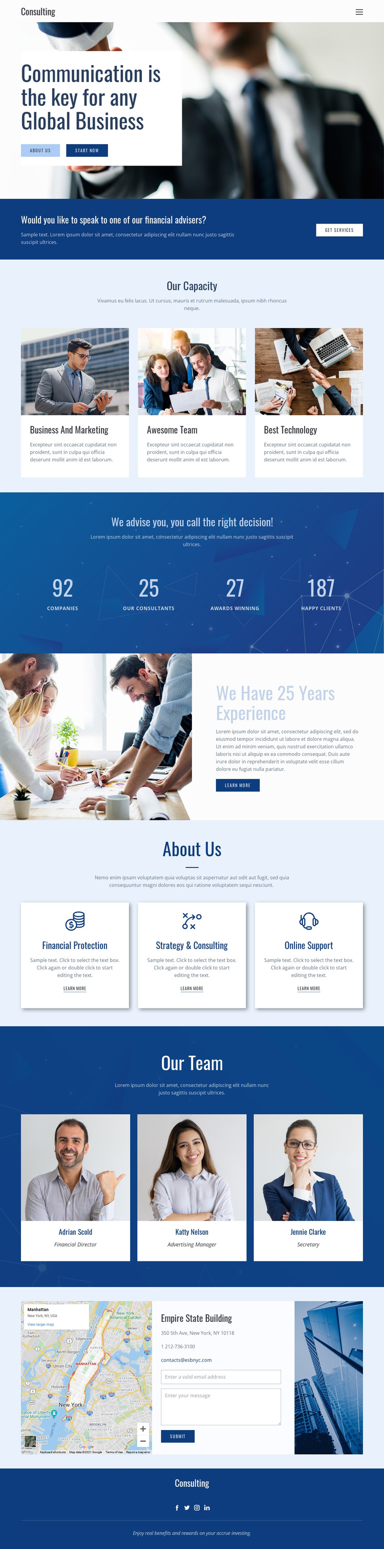 Key to global business HTML5 Template