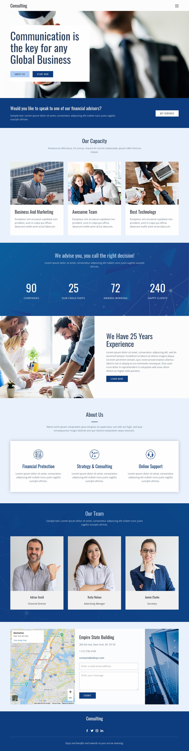 Key to global business Squarespace Template Alternative