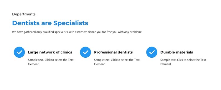 Clinic department specialists CSS Template