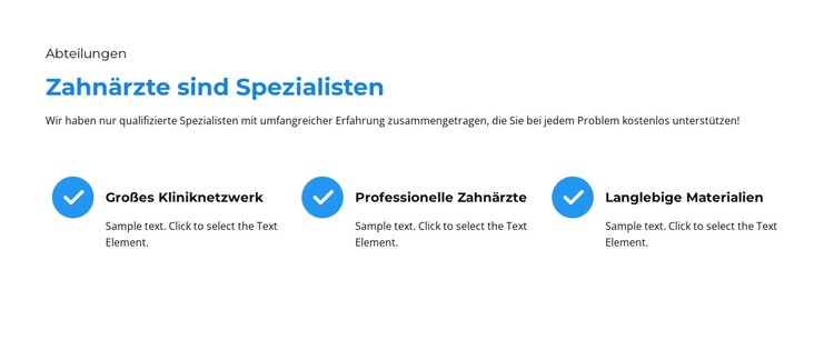 Spezialisten der Klinikabteilung CSS-Vorlage