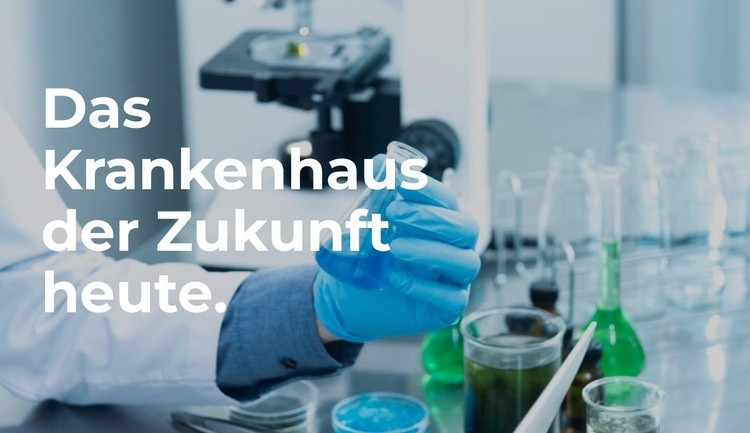 Die Zukunft des Krankenhauses Eine Seitenvorlage