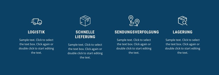 Schnelle Lieferung HTML-Vorlage