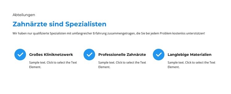 Spezialisten der Klinikabteilung Vorlage