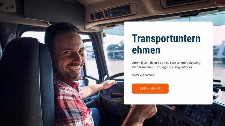 Transportunternehmen Website-Modell