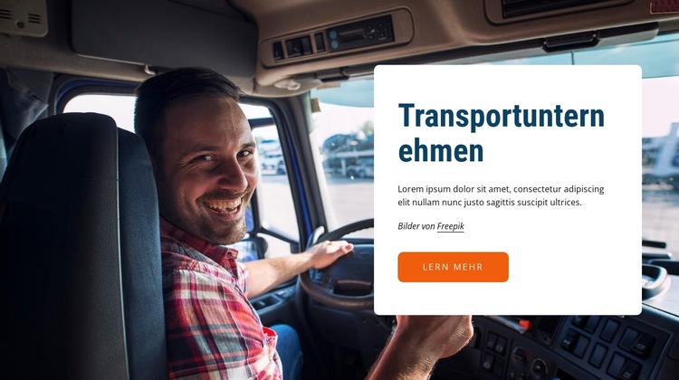 Transportunternehmen Website-Vorlage