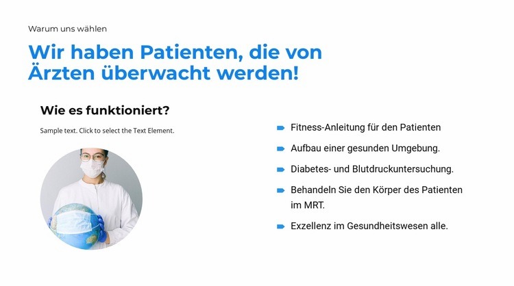 Wir haben die besten Ärzte Landing Page