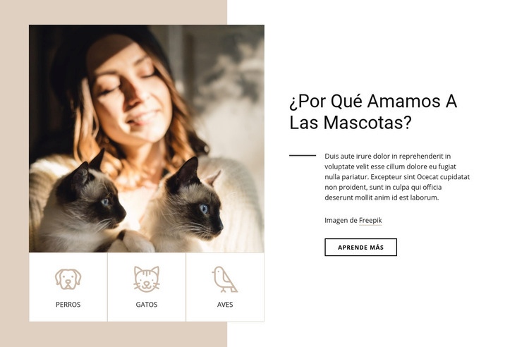 ¿Por qué amamos a las mascotas? Página de destino