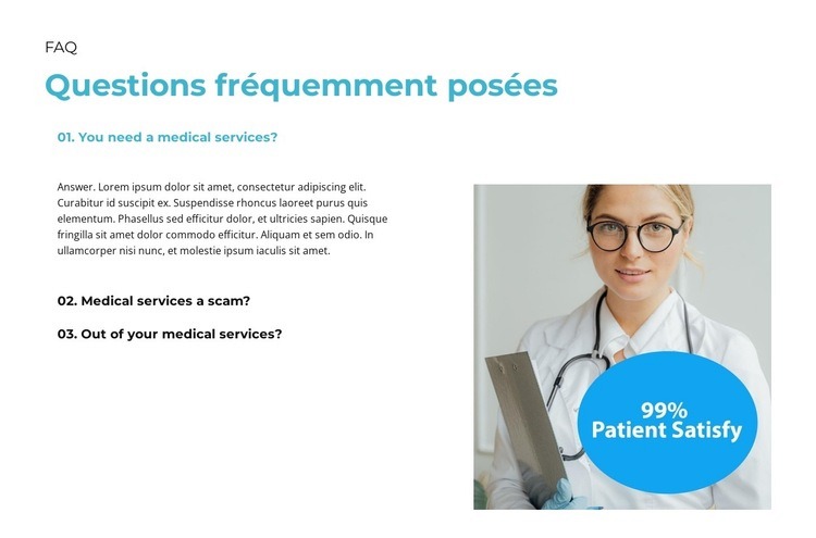 Les patients sont toujours contents Conception de site Web