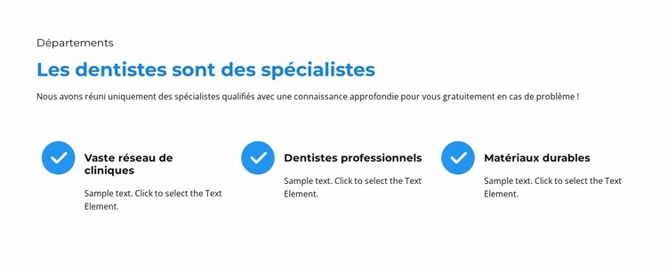 Spécialistes du département clinique Modèles de constructeur de sites Web