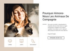 Pourquoi Aimons-Nous Les Animaux De Compagnie - HTML Website Creator