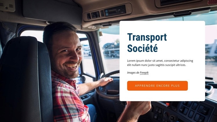 Société de transport Modèle HTML5