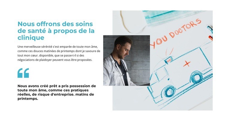 Nous nous soucions de la santé Modèle HTML5