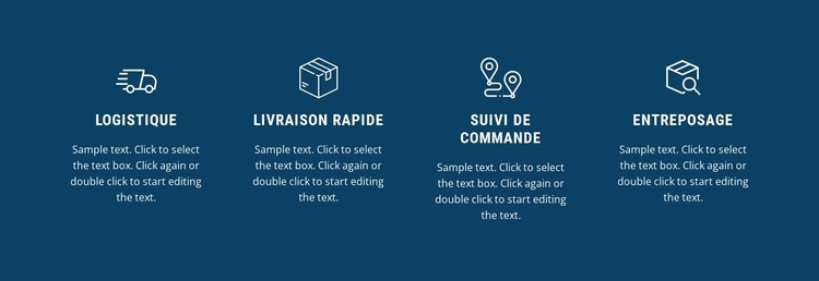 Livraison rapide Modèle de site Web