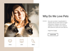Why Do We Love Pets - One Page Template
