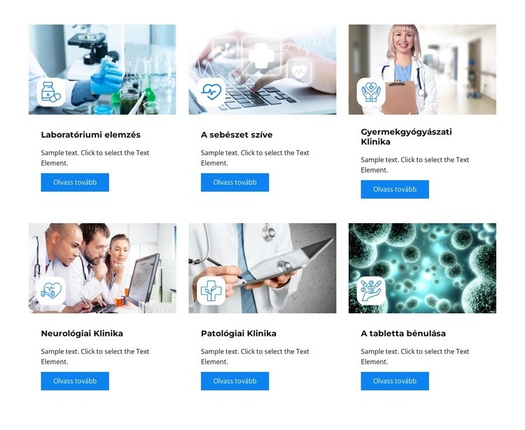 Válassza ki a klinikai szolgáltatást Weboldal tervezés