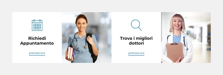 Visita clinica Mockup del sito web