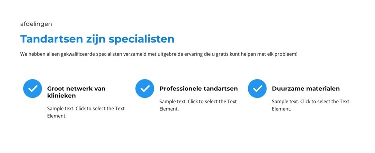 Specialisten van de kliniekafdeling Bestemmingspagina