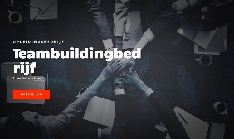 Teambuilding bedrijf Html Website Builder