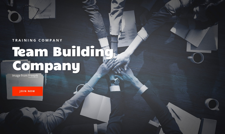 Team building company One Page Template