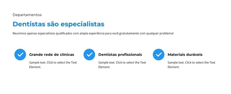 Especialistas do departamento clínico Modelos de construtor de sites