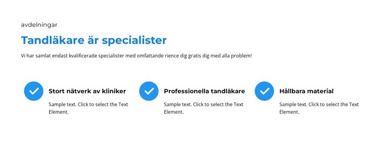 Specialister på klinikavdelningen HTML-mall