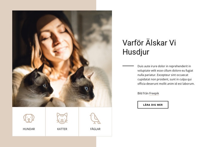 Varför älskar vi husdjur Mall