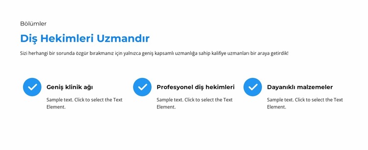 Klinik bölüm uzmanları Joomla Şablonu