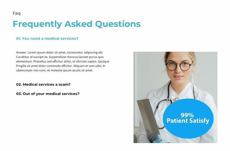 Patients are always happy Web Page Design
