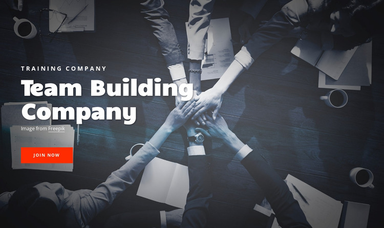 Team building company Website Mockup