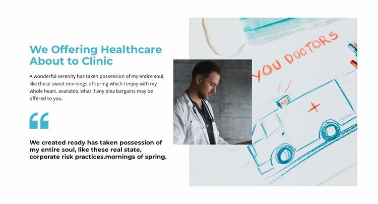 We care about health Landing Page