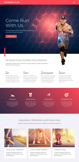 Design Template For Running And Sports