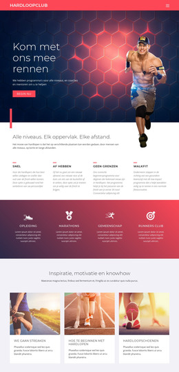 Hardlopen En Sporten - HTML-Paginasjabloon