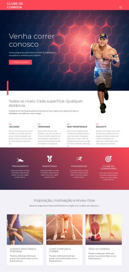 Corrida E Esportes - Modelo HTML5 Responsivo