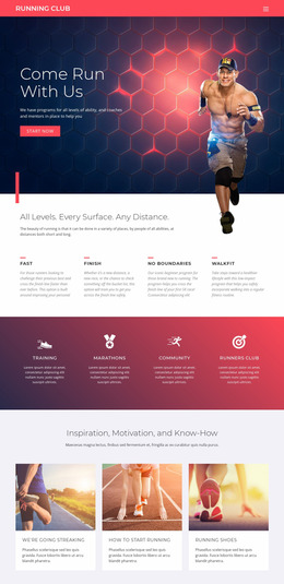 Running And Sports - Website Mockup For Any Device