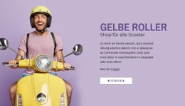 Gelbe Roller Designvorlage