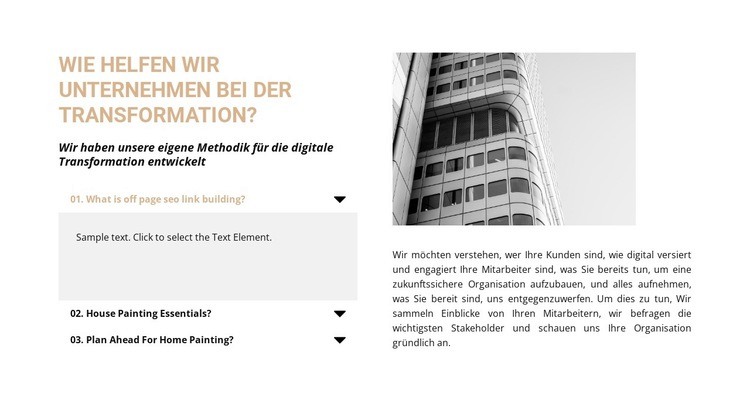 Fragen an den Immobilienmakler HTML Website Builder