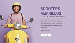 Scooters Amarillos Plantilla De Diseño
