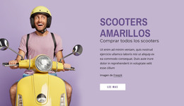 Scooters Amarillos: Plantilla De Página HTML