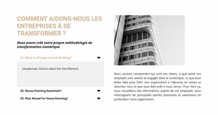 Questions à l'agent immobilier Créateur de site Web HTML