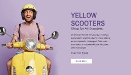 Yellow Scooters - Customizable Professional Homepage Design