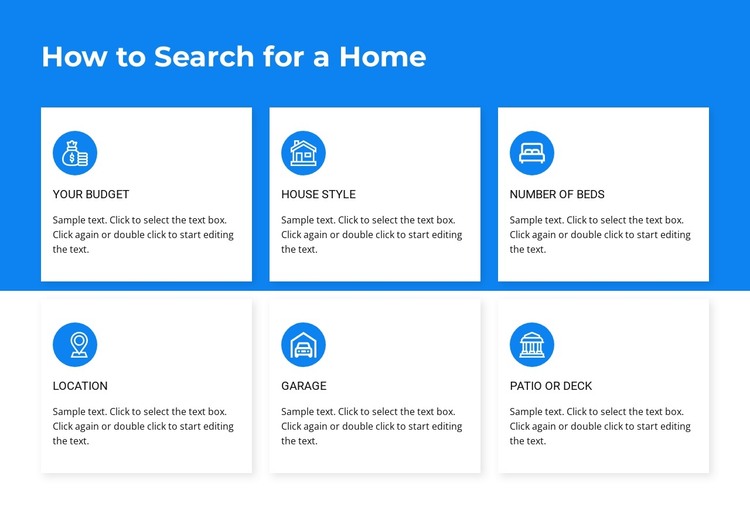 How to create a house HTML Template