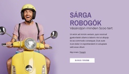 Sárga Robogók – Weboldal Tervezés