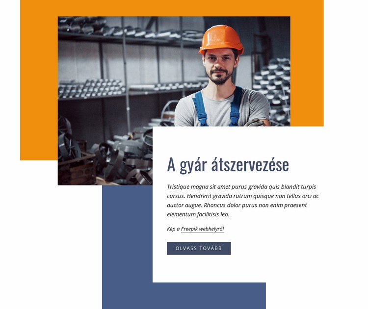 A gyár átszervezése WordPress Téma