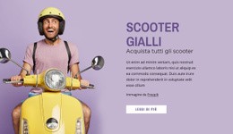 Scooter Gialli - Modello Di Una Pagina